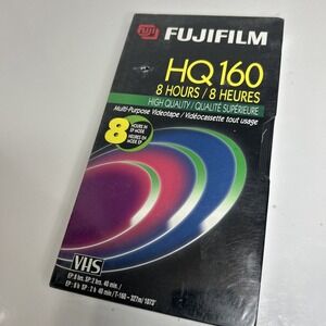 Fuji HQ160 8 Hours VHS Video Tape High Quality Factory Sealed Unopened Blank‎